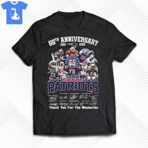 65 Years Of New England Patriots 1960-2025 Thank You For The Memories Shirt